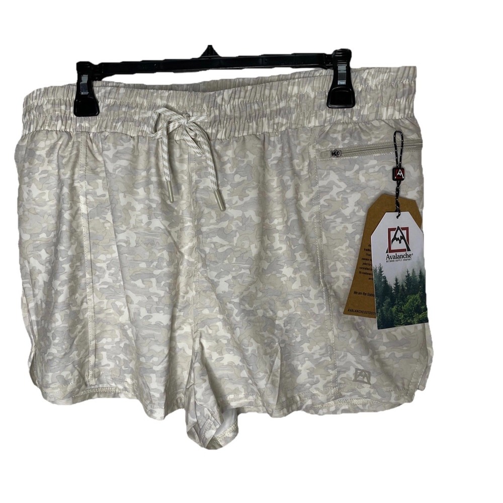 Avalanche Shorts Women's Large Zip Pocket Drawstring Close Running Biking Hiking
